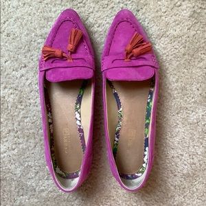 Suede sperry point loafers